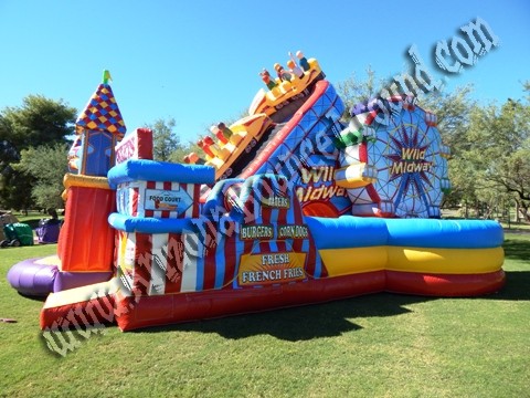 Carnival themed Inflatable obstacle course rentals in Phoenix Arizona